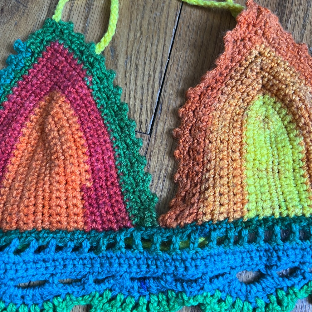 Colorful Crochet Halter Top - Picture 2 of 3